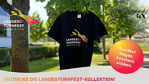 Keyvisual Landesturnfest Shop/Kollektion für Landesturnfest 2026 in Konstanz