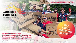 Flyer für Gewinnspiel 3.000 Teilnehmer